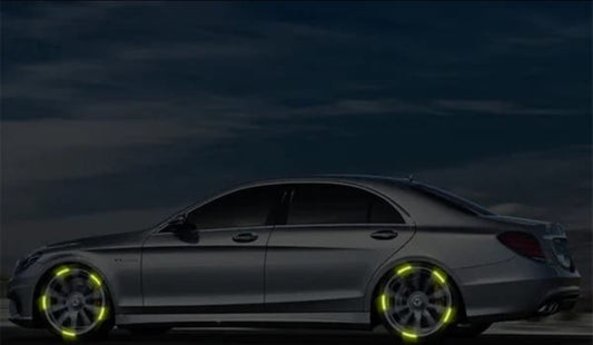 (20pcs) Wheel Center Reflective Stickers Stripe | Wheel Hub Sticker For Car, Bicycle, Motorcycle | Car Warning Sticker