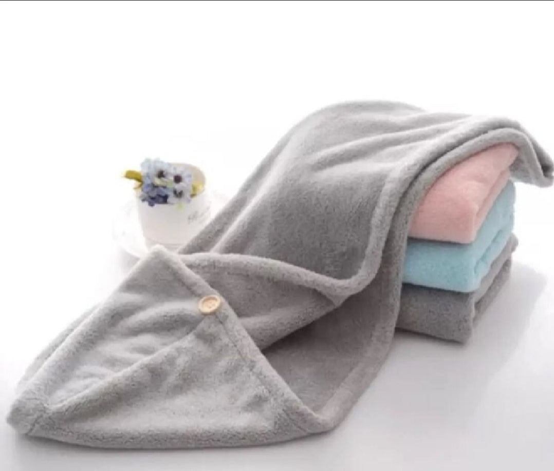 1pc Microfiber Hair Towel Fast Drying Dryer Towel Women Wrap Head Absorption Water Bath Hat