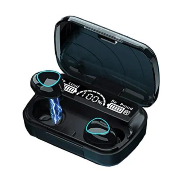 M10 Digital Display case Earbuds, Black