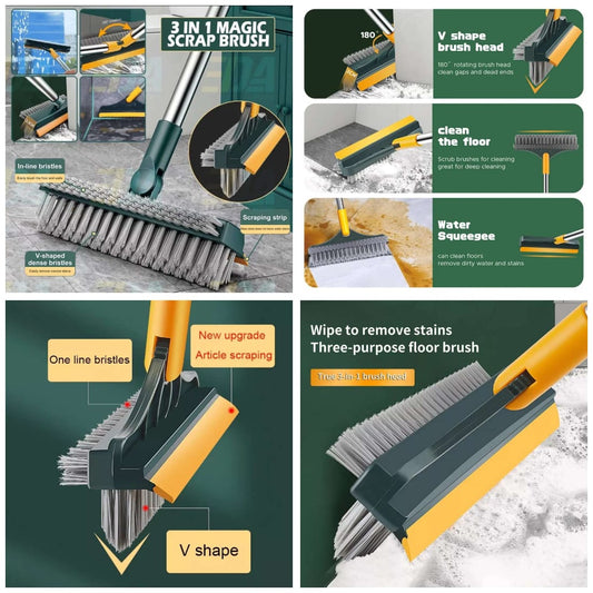 3in1 Wiper Brush Bathroom Corner Broom