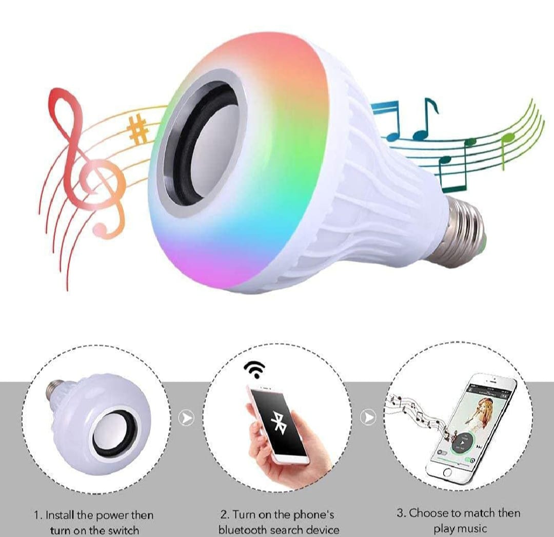 Smart LED Bulb - Smart LED Music Bulb - Bluetooth Light Speaker- App Control Compatible With Android/|OS