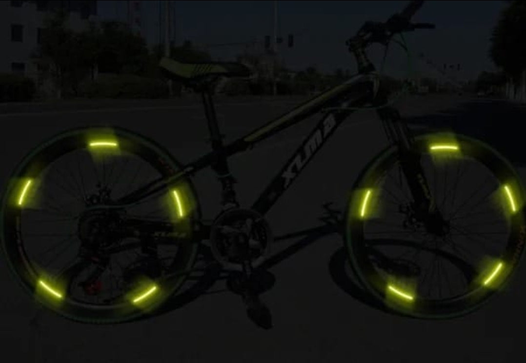 (20pcs) Wheel Center Reflective Stickers Stripe | Wheel Hub Sticker For Car, Bicycle, Motorcycle | Car Warning Sticker