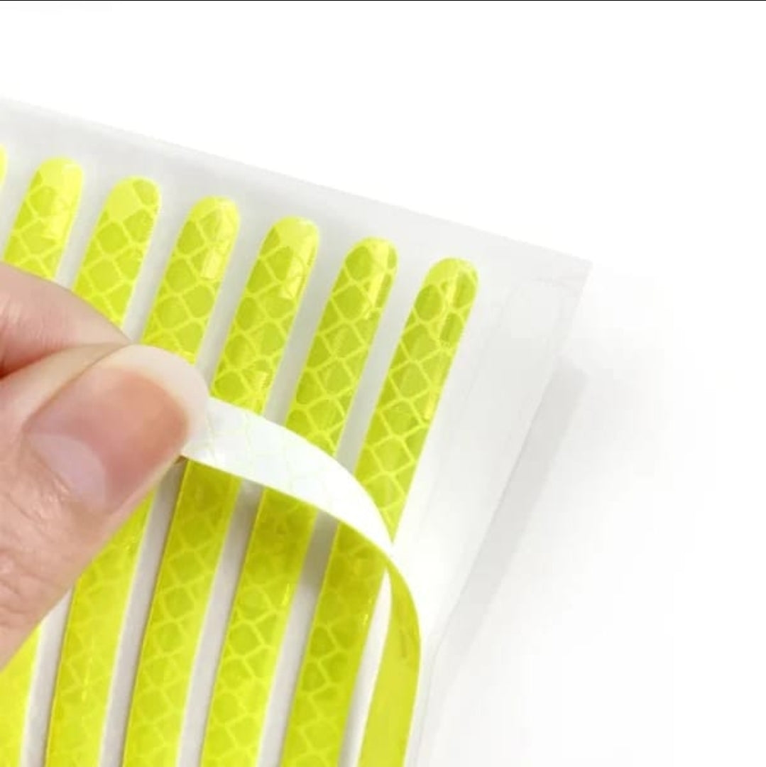 (20pcs) Wheel Center Reflective Stickers Stripe | Wheel Hub Sticker For Car, Bicycle, Motorcycle | Car Warning Sticker