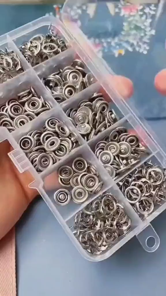 كماشة أزرار كبس معدنية، طقم أدوات تثبيت الكباسات