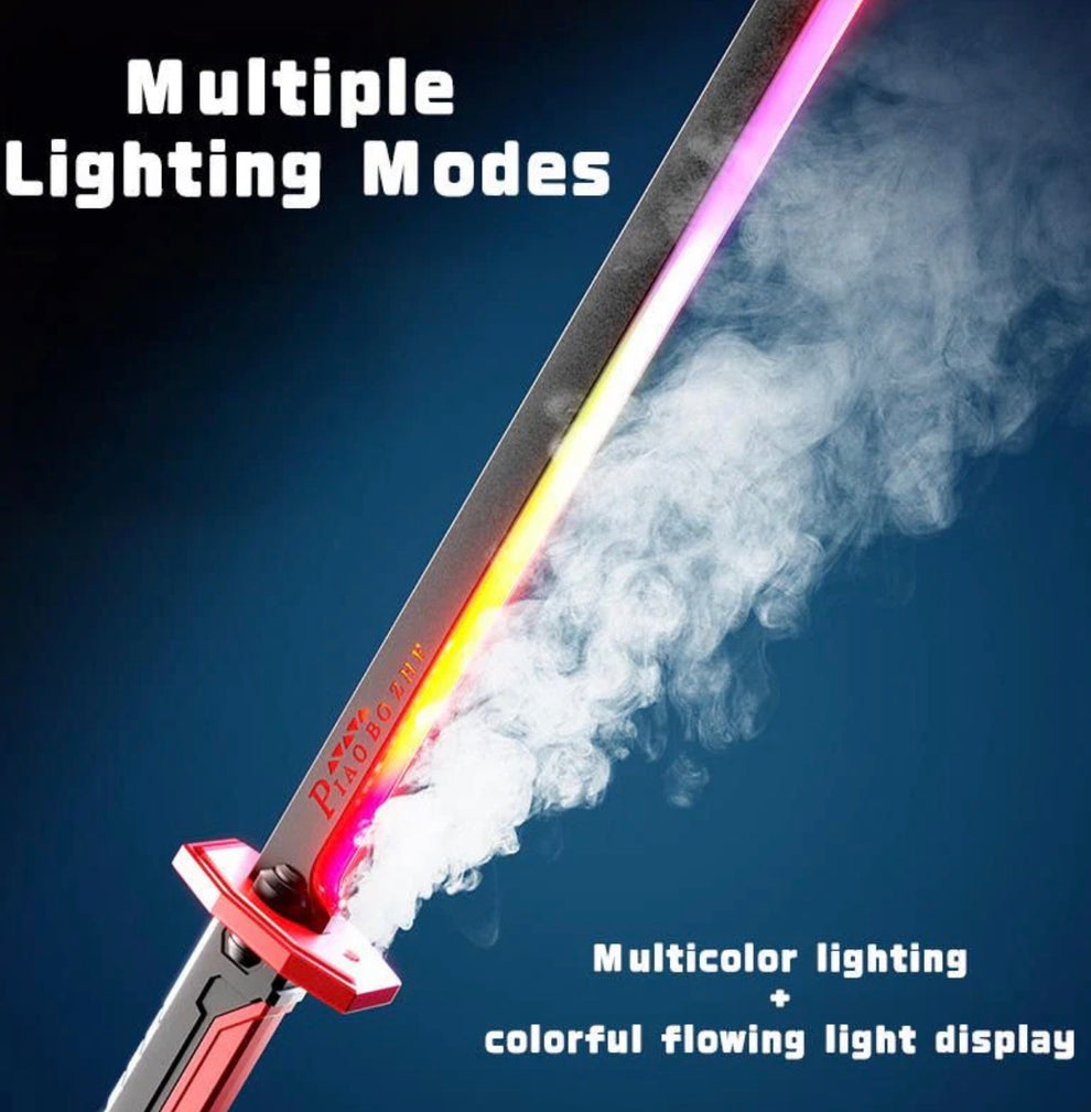 SparkBlade LED Katana Sword with Smoke & Spark Effect | Light-Up Action Toy