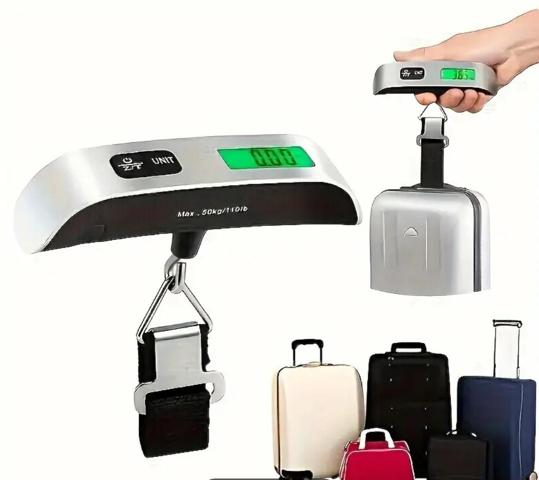 Portable Scale Digital LCD Display 110lb/50kg Electronic Luggage Hanging Suitcase Travel Weighs Baggage Bag Weight Balance Tools