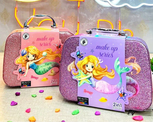 2 in 1 Beauty Makeup Kit Bag Toy for Kids, Best High Quality Gift for Girls, Unicorn Safety Cosmetics Box