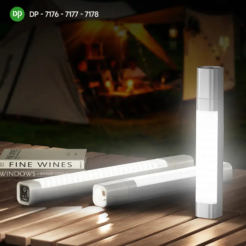 3-in-1 LED Emergency Light with Zoom Flashlight DP-7176