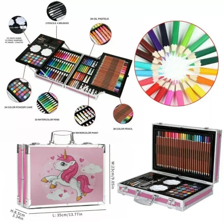 145Pcs Premium Kids Painting Kit Briefcase