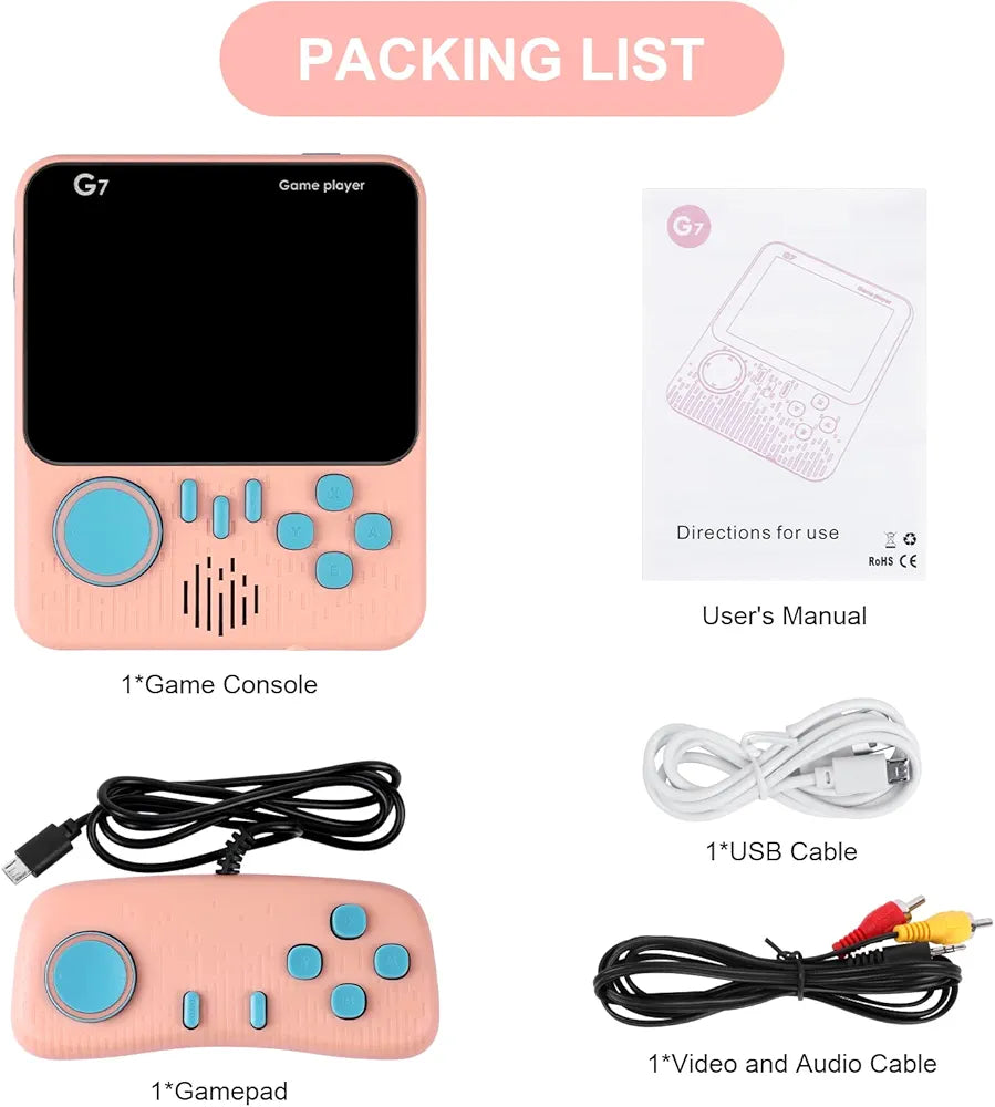 Handheld-Video Game Console 3.5 inch 666 in 1 Portable Retro Portable Nostalgic Games Console mini game player for kids tv g7 handheld-party favor built-in 666 games G7 game