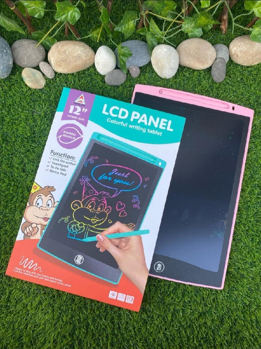 Hot Selling LCD Writing Tablet/Pad for Kids, 12 inch Kids Doodle & Scribble Boards with Protect Cover, Educational Toys, Erasable E-Writer Digital Drawing Board Toddler Toys Kids Drawing Pad Best Gift for Kids-Multi-color