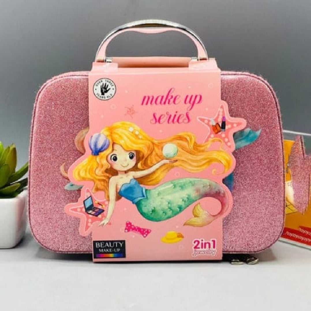 2 in 1 Beauty Makeup Kit Bag Toy for Kids, Best High Quality Gift for Girls, Unicorn Safety Cosmetics Box