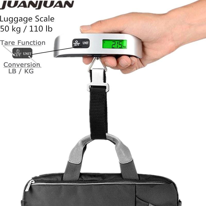 Portable Scale Digital LCD Display 110lb/50kg Electronic Luggage Hanging Suitcase Travel Weighs Baggage Bag Weight Balance Tools