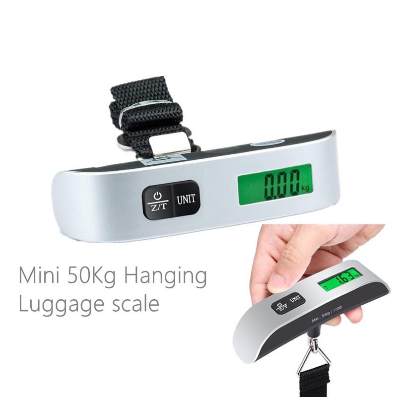 Portable Scale Digital LCD Display 110lb/50kg Electronic Luggage Hanging Suitcase Travel Weighs Baggage Bag Weight Balance Tools