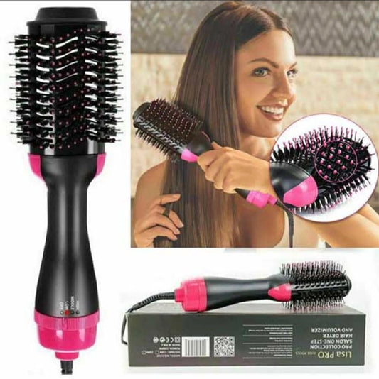 One Step Blow Hair Dryer and Volumizer Brush | Hot Air Brush Hair Styler for Straightening & Curl