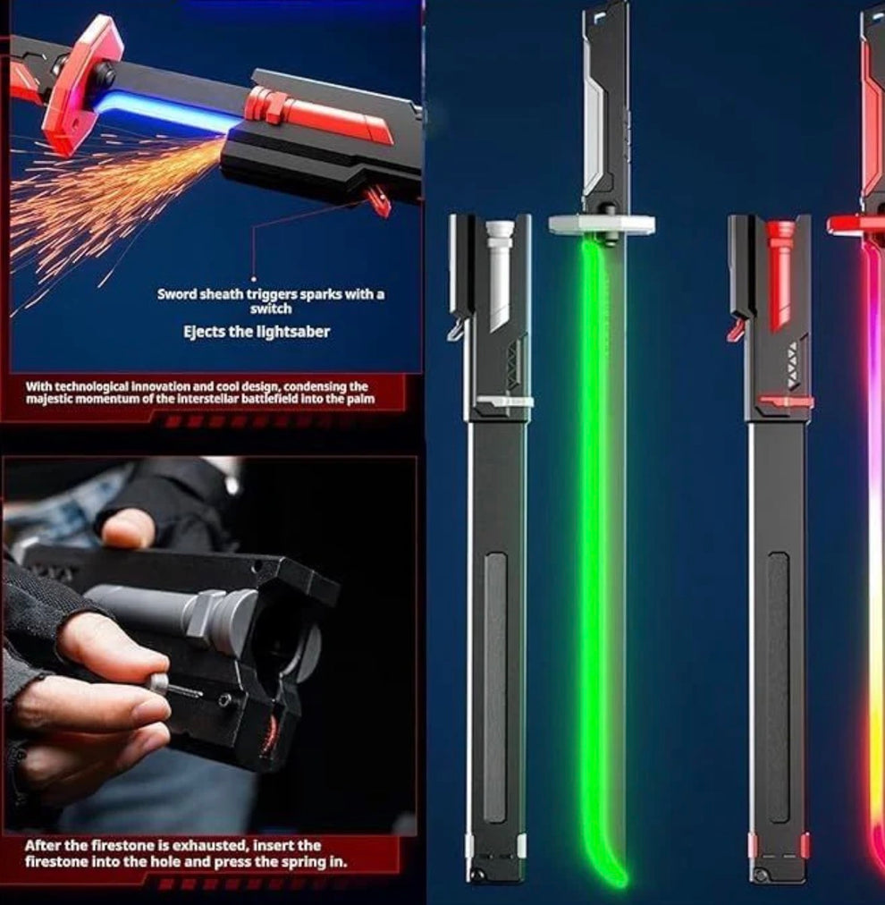 SparkBlade LED Katana Sword with Smoke & Spark Effect | Light-Up Action Toy