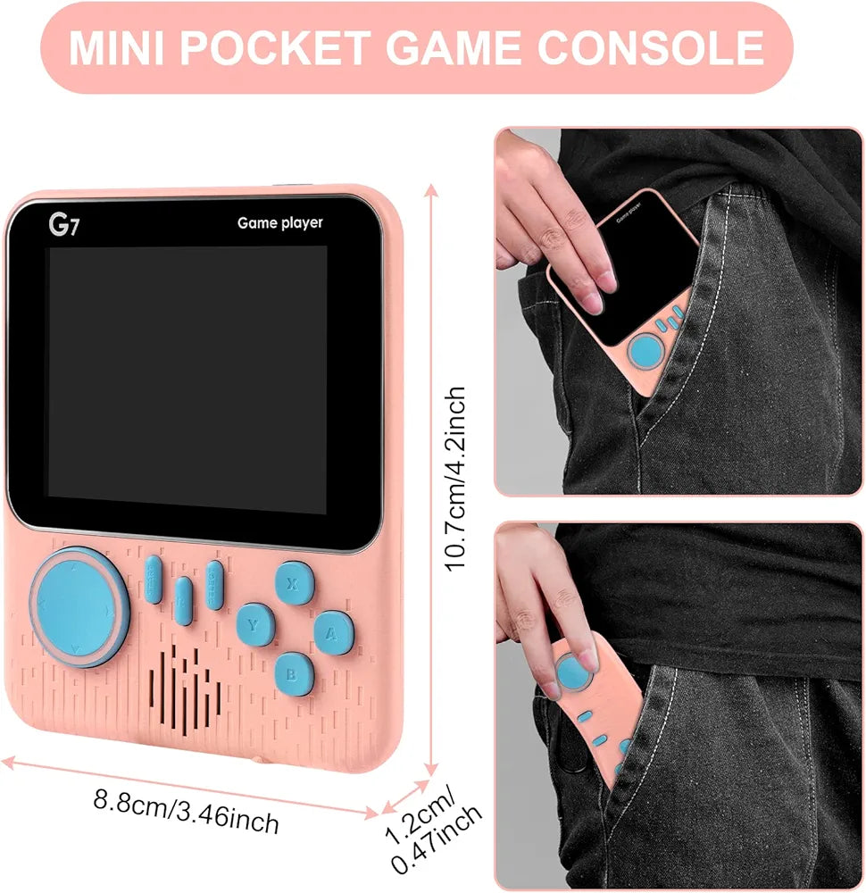 Handheld-Video Game Console 3.5 inch 666 in 1 Portable Retro Portable Nostalgic Games Console mini game player for kids tv g7 handheld-party favor built-in 666 games G7 game