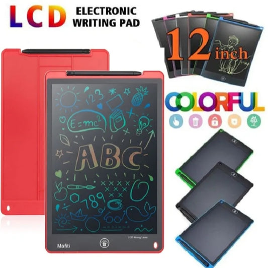 Hot Selling LCD Writing Tablet/Pad for Kids, 12 inch Kids Doodle & Scribble Boards with Protect Cover, Educational Toys, Erasable E-Writer Digital Drawing Board Toddler Toys Kids Drawing Pad Best Gift for Kids-Multi-color